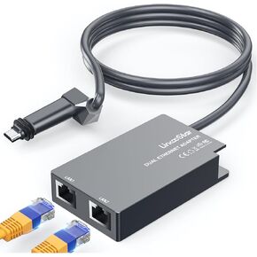 Linkoostar Multi Ports Starlink Ethernet Adapter for Starlink Gen 2, Starlink to RJ45 Fast&Stable Network Connection 1 to 2 [2 Devices Network Simultaneously] - Up to 1 GBP