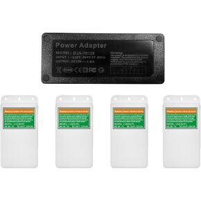 PoE Injector Adapter with 4 PoE Splitters 5.5x2.1mm 12V2A Output, PoE Serial Splitter Kit Comply IEEE 802.3af/at Standard, Total Distance Up to 1312 ft for Non-PoE Devices. (PoE Serial Switch Outdoor)