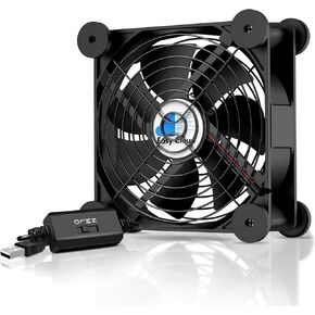 120mm USB Fan, USB Computer Fan with 3 Speed Switch 5V USB Powered 2000 RPM 120mm Case Fan Desk PC Fan for Server Cabinet Receiver Xbox Greenhouse TV Router DVR PlayStation Doorway