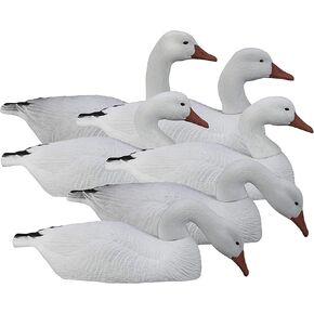 Higdon Outdoors Full-Size Half Shell Snow Goose Decoys for Waterfowl Hunting | 6pk