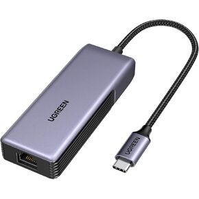 UGREEN USB C to Ethernet Adapter 5Gb, Ethernet Adapter for Laptop, Aluminum with Thermal Design, Type C (Thunderbolt 5/4/3 Compatible) to RJ45 Network LAN Internet, Compatible for MacBook Air/Pro, XPS
