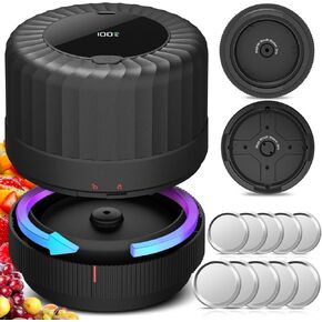 Electric Mason Jar Vacuum Sealer Kit for Mason Jars with Wide and Regular Mouth Canning Jar Lids