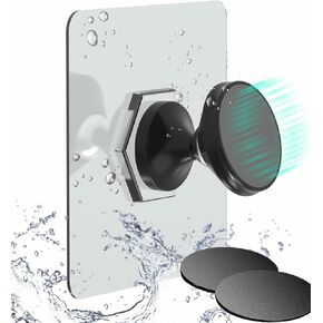 OCEANLOVE Magnetic Wall Mount Shower Phone Holder Waterproof,Self-Adhesive, Rustproof Oilproof for iPhone Mostly Phone,Car Mirror Shower Tile Glass Bathroom Kitchen Gym