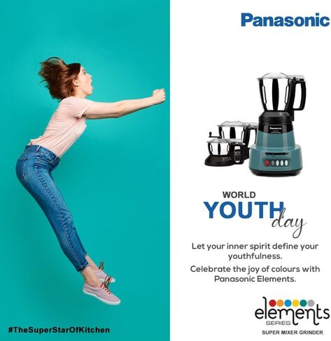 Panasonic 1500W MILLER GRINDER مع 3 الجرار الفولاذ المقاوم للصدأ ، (كورال أزرق) MX-AV325 | سلسلة عناصر مع شفرة الفولاذ المقاوم للصدأ SS304 in Saudi Arabia