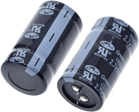 2PCS2.7V 500F مكثف Farad Capacitor 35mm 60mm ، Super Capacitor يسقط مكثف السيارات من خلال فتحة عامة in Kuwait