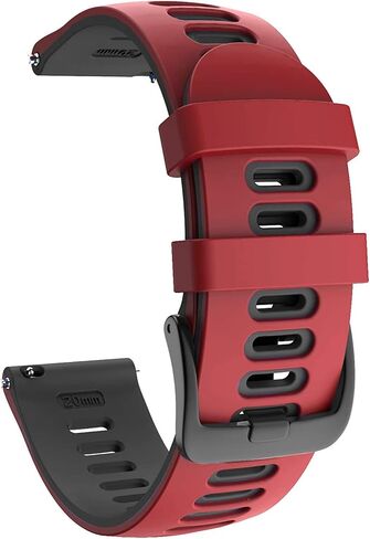 20mm Soft Silicone Replacement Wristband Compatible with Garmin Vivoactive 3/ Forerunner 645/ Venu Strap, for Samsung Galaxy Watch 3 42mm/ Galaxy Active 2/ Gear Sport Smartwatch in Kuwait