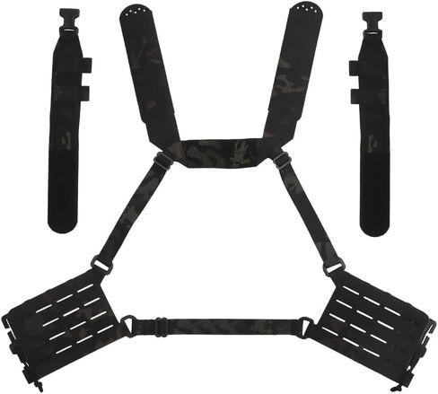 حزام كتف الكتف متعدد الرسولات من Laser Laser Harness Chest مع ألواح أصدقاء جانبية لفريق MAG in Kuwait