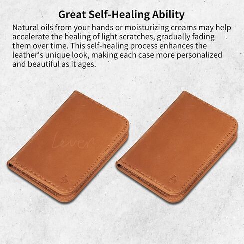 Belemay Minimalist Bifold Magnetic Wallet Compatible with MagSafe, Slim Card Holder for 4 Cards, Vintage Crazy Horse Leather, Compatible with iPhone 16/15/14/13/12 Series and MagSafe Cases, Brown in Kuwait