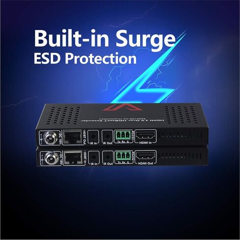 AV Access HDBASET HDMI Extender عبر CAT5E/6/6A/7 Ethernet حتى 330 قدمًا/100 م 4K@60Hz ، يدعم HDCP2.2 ، HDMI2.0 ، IR ثنائية الاتجاه و RS232. الرؤية (4KEX100-H2) in Saudi Arabia