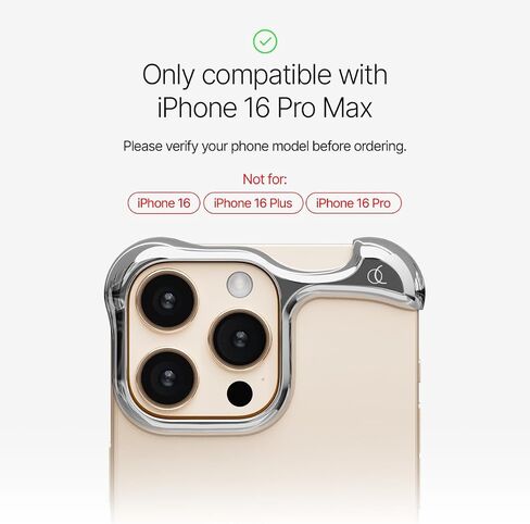 Arc Pulse Compatible with iPhone 16 Pro Phone Case (2024), Minimalist Protective Shock Absorption Aerospace Grade Aluminum Shells + Elastomer Inlays Easy Fit 6.3 inch (Aluminum Matte Black) in Saudi Arabia