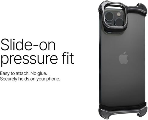 Arc Pulse Compatible with iPhone 16 Pro Phone Case (2024), Minimalist Protective Shock Absorption Aerospace Grade Aluminum Shells + Elastomer Inlays Easy Fit 6.3 inch (Aluminum Matte Black) in Saudi Arabia
