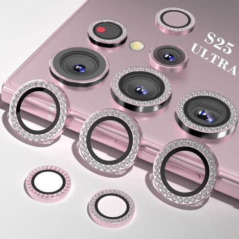 SAE&SVNG Crazylens for Samsung Galaxy S25 Ultra Camera Lens Protector, Tempered Glass Aluminum Edging, S25 Ultra Accessories, Anti-Scratch Decorative Camera Lens Protector for Galaxy S25 Ultra in Saudi Arabia