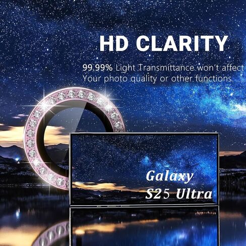SAE&SVNG Crazylens for Samsung Galaxy S25 Ultra Camera Lens Protector, Tempered Glass Aluminum Edging, S25 Ultra Accessories, Anti-Scratch Decorative Camera Lens Protector for Galaxy S25 Ultra in Saudi Arabia