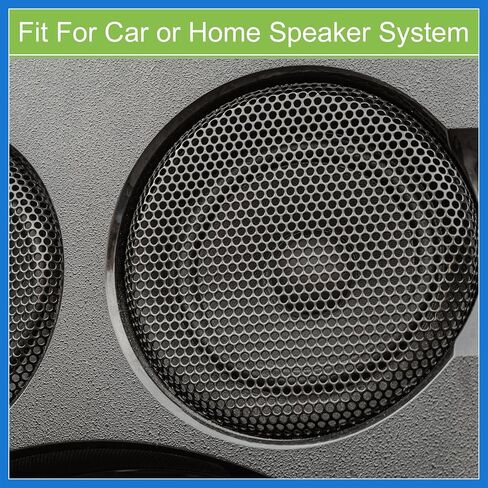 Universal 3.5 Inch Speaker Grills Mesh for Audio Subwoofer 100x6.5mm Grille without Frame Black - Pack of 2 Auto Accessories in Saudi Arabia