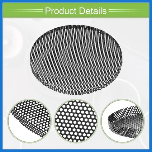 Universal 3.5 Inch Speaker Grills Mesh for Audio Subwoofer 100x6.5mm Grille without Frame Black - Pack of 2 Auto Accessories in Saudi Arabia