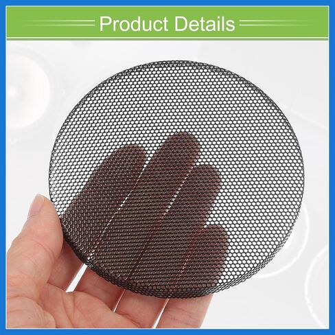Universal 3.5 Inch Speaker Grills Mesh for Audio Subwoofer 100x6.5mm Grille without Frame Black - Pack of 2 Auto Accessories in Saudi Arabia