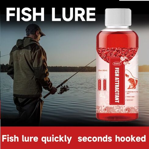 2PCS Red 40 Fishing Liquid, Red40 Red Ink Fishing Liquid, Red Worm Bait Fish attractant,Fish Lure Attraction Enhancer, Smell Bait Food for Fishing Trout, Cod, Carp, Bass (60ml*2) in Saudi Arabia