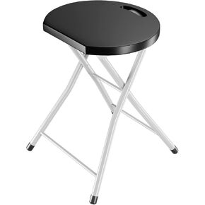MIDDOW SILKYDRY Folding Stool, 28'' Foldable Counter Bar Stools for Adults Portable with Handle, Heavy Duty Metal Collapsible Stool Chair Barstools for Kitchen, Outdoor & Camping, 330 lbs Capacity