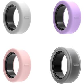 4 Pack Ring Cover for Oura Ring/Galaxy Ring, Anti-Scratch Elastic Silicone Oura Ring Protector/Samsung Galaxy Ring Protector 5 6 7 8 9 10 11 12 13