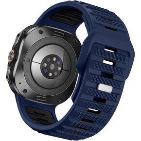 Adorve Silicone Sport Band Only for Galaxy Watch Ultra Bands 47mm - Soft, Comfortable, Breathable, Waterproof, Sturdy, Secure Fit Replacement Strap Compatible with Samsung Watch Ultra Band for Men