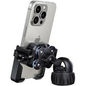 NTMY Motorcycle Phone Mount Holder - [Dual Vibration Dampener] [Not Block Camera], Motorcycle Cell Phone Holder, Bike Handlebar Phone Mount, for iPhone 16/15/14 Pro Max, More 4.7-6.7'' Phonse