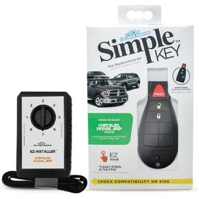 Simple Key, Key Fob and Key Programmer with Interchangeable 3 & 4 Button Keypads, Key Replacement Kit, Simple Key Programmer for Car Remote Start and Keyless Entry