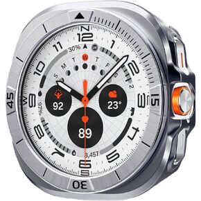 Spigen Bezel Tune Pro Designed for Samsung Galaxy Watch Ultra 47mm Bezel Ring Protector with Case (2024) - Silver