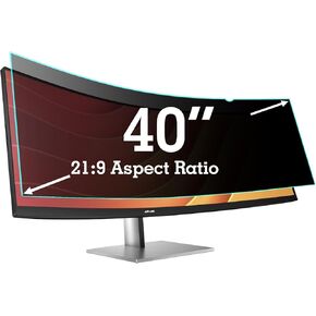 40 Inch Privacy Screen Filter for 21:9 Computer Curved Ultrawide Screen Monitor - Privacy Shield,Anti-Glare and Anti-Blue light Screen Protector
