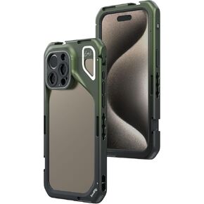 SMALLRIG x Brandon Li Mobile Video Cage for iPhone 15 Pro Max Co-Design Edition, Aluminum Alloy Smartphone Video Cage Case for Videography/Video Recording/YouTube/Live Streaming/Vlog - 4473