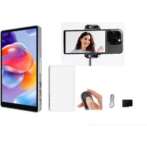 CP5 Phone Vlog Selfie Monitor 1080P FHD 5 inch Touch Screen Video Transmission Rear Camera Monitor for Live Streaming,TikTok,Compatible with iPhone, Magnetic Silicone Case (Dark Blue case)