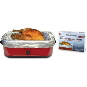 Pansaver Foil Electric Roaster Liners, 3 Box Bundle (6 Liners for Roasters). Fits 16, 18 and 22 Quart Roasters. Best Liners for Roasting Whole Meats.