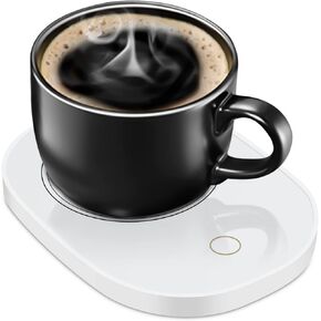 Coffee Mug Warmer, Auto Shut on/Off Beverage Warmers Cup Heater for Desk, Office and Home, 131℉/ 55°C Temperature Heating Smart Coffee Warmer for Milk, Tea, Cocoa and Water