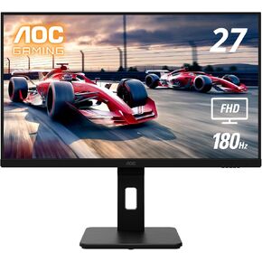 AOC 27G15 27" Gaming Monitor, Full HD 1920x1080, 180Hz 1ms, Adaptive-Sync, HDR10, Pivot & Height Adjustable, Console Gaming Ready, Xbox PS5 Switch, 3-Year Zero-Bright-Dot
