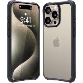 Mkeke for iPhone 15 Pro Case,[Not Yellowing] [Military Grade Protection] Shockproof Phone Case for Apple iPhone 15 Pro 2023 Black