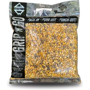 Grip ‘N Go by Grip Feed | Whole Corn, Roasted Soybeans, Peanuts | Whitetail Deer Attractant | Year-Round Nutrition | Boosts Antler Growth | Protein | Energy | Bait for Hunters | Buck Hunting | 8 lbs