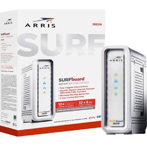 Arris SB8200 Surfboard DOCSIS 3.1 Cable Modem - White (Renewed)