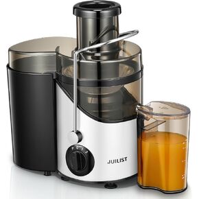 Juicer Machines, Juilist 3" Wide Mouth Juicer Extractor Max Power 800W, for Vegetable and Fruit with 3-Speed Setting, 400W Motor, Easy to Clean, White