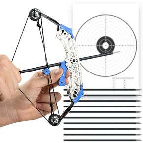 Composite Bow Archery Set with Stainless Steel Bow and Blue Highlights: Tailored for Outdoor Activities and Competitive Events