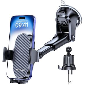 Miracase 3-in-1 Cell Phone Holder for Car, Universal Car Phone Holder Mount for Car Dashboard Air Vent Windshield Compatible with iPhone15 14 13 12 11 Pro Max Xs XR X, Galaxy