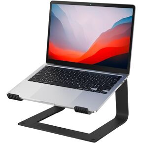 Laptop Stand for Desk Aluminum Laptop Riser Holder Detachable Computer Notebook Stand Compatible with MacBook Air/Pro, Dell, HP, Lenovo and All Laptops (10-16 inch), Black