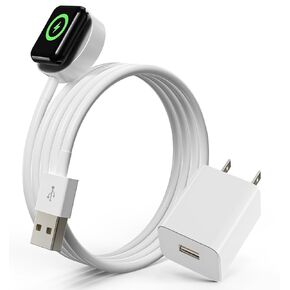 Watch Charger for Apple Watch iWatch Charger Magnetic Wireless Fast Charging Cable USB Wall Charger Block Plug Adapter Compatible with iWatch Series 10/Ultra 2/Ultra/SE 2/9/8/7/6/SE/5/4/3/2/1 [3.3FT]
