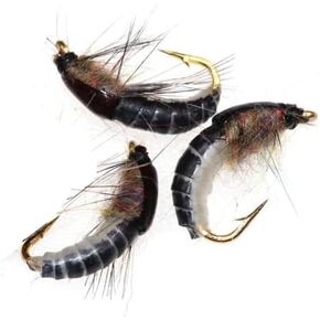 3 Pcs Realistic Nymph Scud Fly for Trout Fishing Artificial Insect Bait Lure Fishing Tackle Durability and Fashion Baits Attractants