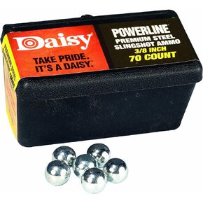 Daisy Outdoor Products 988183-446 Steel Slingshot Ammo - Trapped Blister (Black, 3/8 Inch)