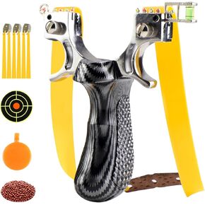 SQLWYLAT Professional Slingshots Set Laser Slingshot High Precision Flat Leather Slingshot with Laser Fast Bow Special for Outdoor Hunting Catapult (Black)