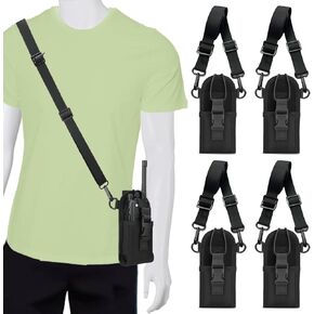 4 Pack Radio Holster and Radio Strap, Radio Holder, Multi Tactical Radio Pouch for Kenwood Motorola Baofeng Two Way Walkie Talkies