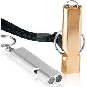 2Pcs Sharp Whistle Emergency Survival Loud - Durable Bright Long Lasting Safety Whistle and Lanyard, Easy to Carry & Fit Pocket for Hiking, Coach, Dog Training