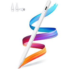Bluetooth Pencil for Apple iPad 9th &10th Generation, Fast Charge Stylus Pen wtih Tilt Sensitivity Palm Rejection for iPad Pro 11"/12.9"/13" M4, iPad Mini 5/6 Gen, iPad 6/7/8/9/10, iPad Air 3/4/5