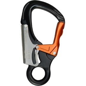 CE 35kN Aluminum Snap Hook, Heavy Duty Captive Eye Forged Hook, Double-Action Speedline Snaphook for Climbing,Rigging, Rappelling, Arborist, Sling,Flipline, Lanyard, Black