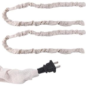 2pcs Fabric Cord Covers, 6ft Lamp Cord Cover Chandelier Chain Cover Cable Sleeve Decorative Electric Electrical Cord Cover Hider Cloth Wire Cover for Cable Management Organization