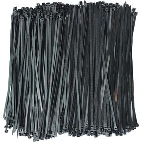 Zip Ties 12 inch 1500 Pcs Black, Heavy Duty Cable Ties with 50 lbs Tensile Strength, UV Resistant Nylon Self-Locking Wire Ties for Indoor and Outdoor Use by EMINCOUP